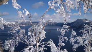 冬の北海道　摩周湖
